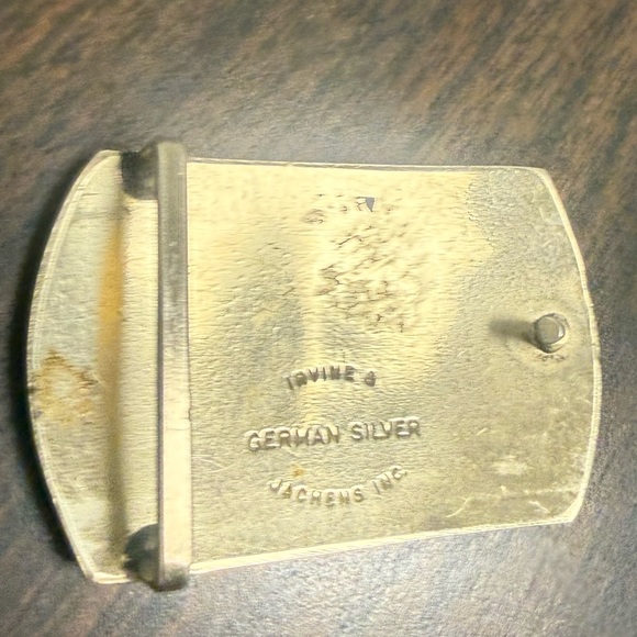 Vtg Irvine Jachens German Silver Cowboy Cowgirl Rodeo Western Belt Buckle - Picture 6 of 8